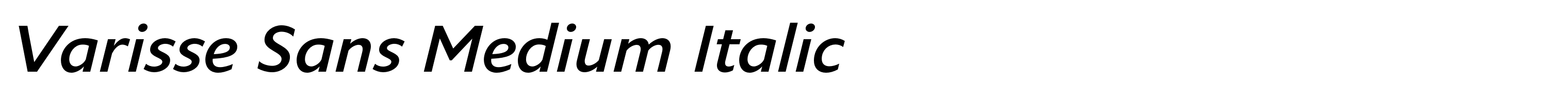 Varisse Sans Medium Italic